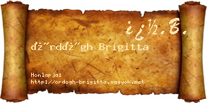 Ördögh Brigitta névjegykártya