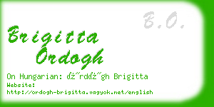 brigitta ordogh business card